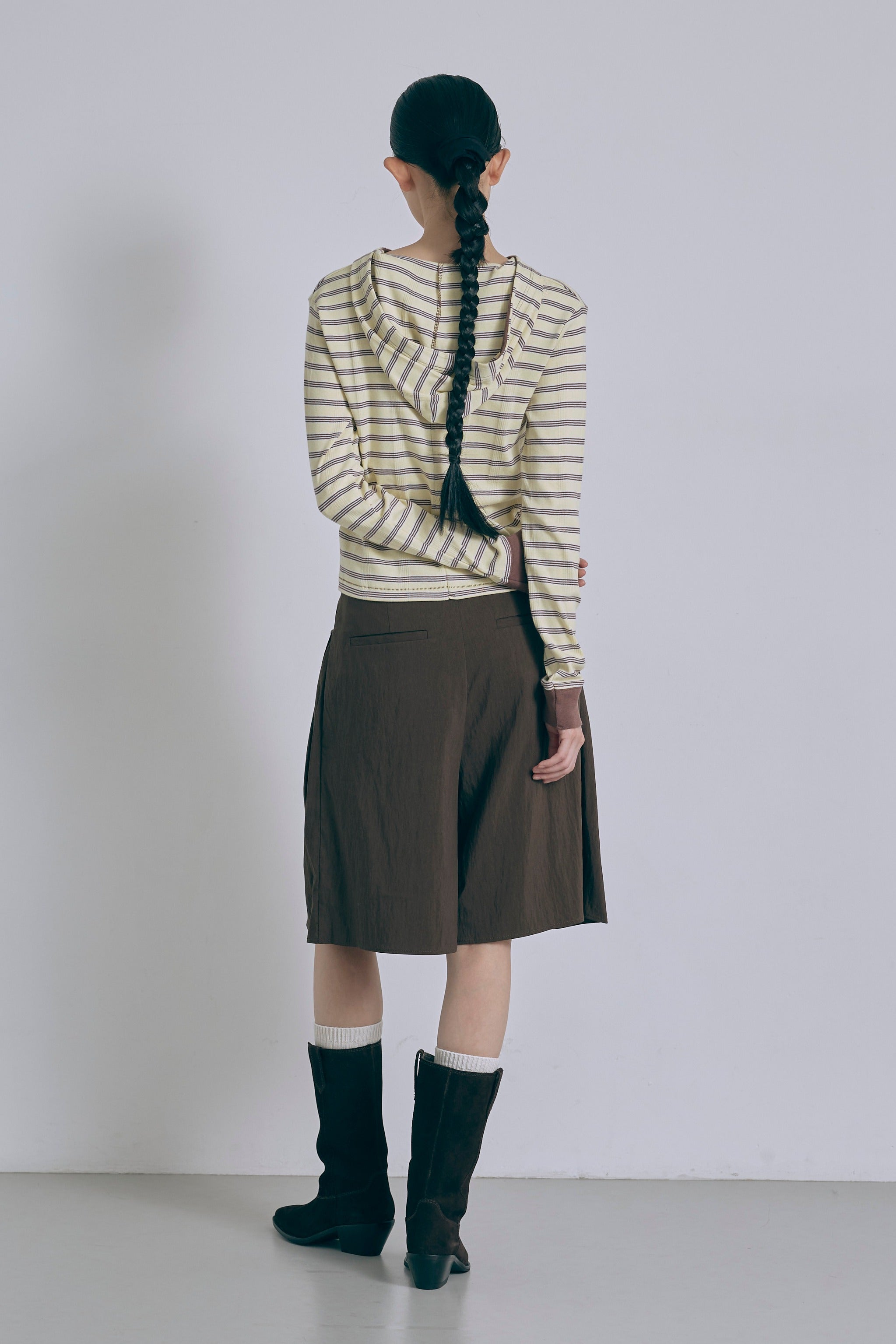 Structured Pocket Flare Shorts