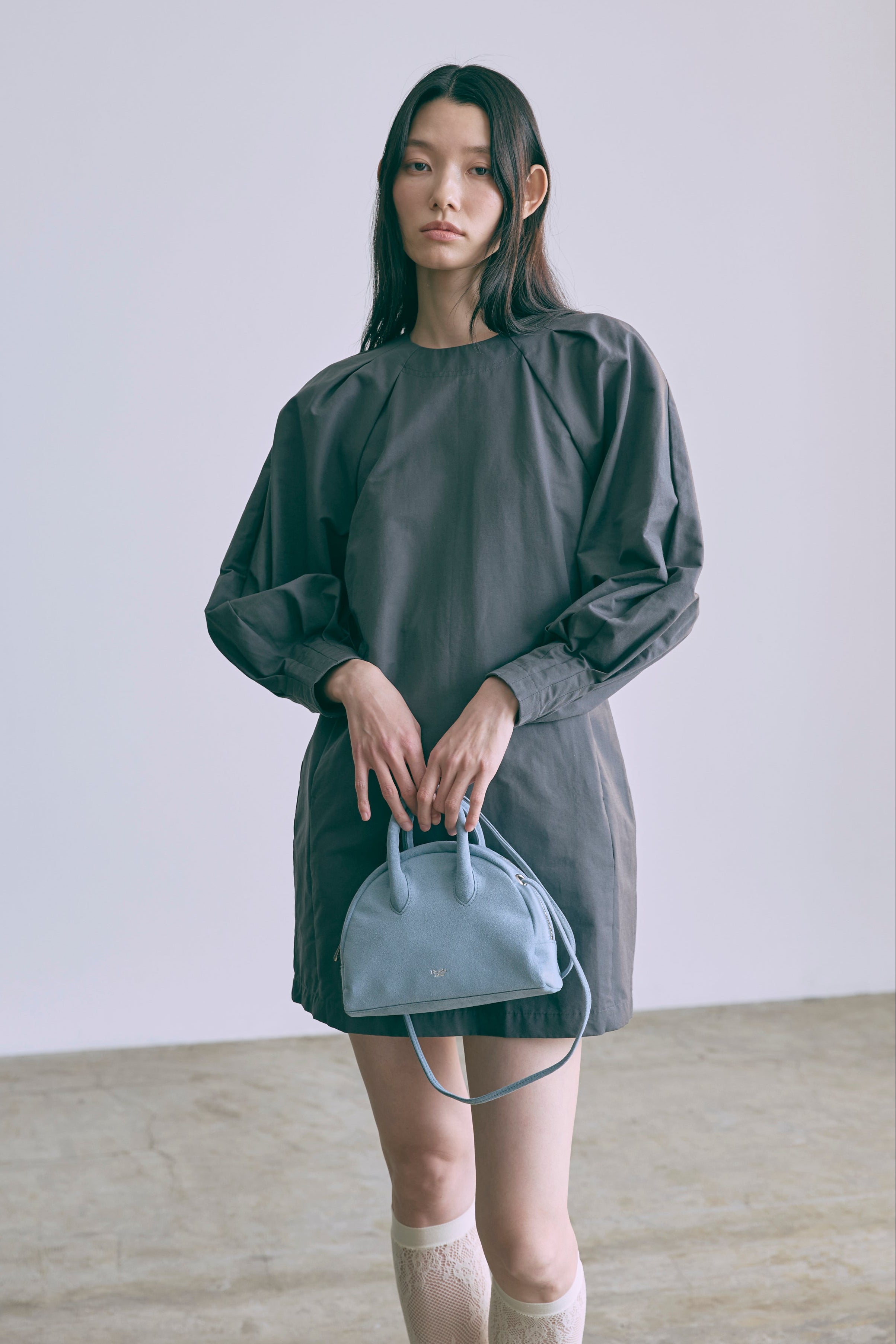 Volume Sleeve Mini Dress