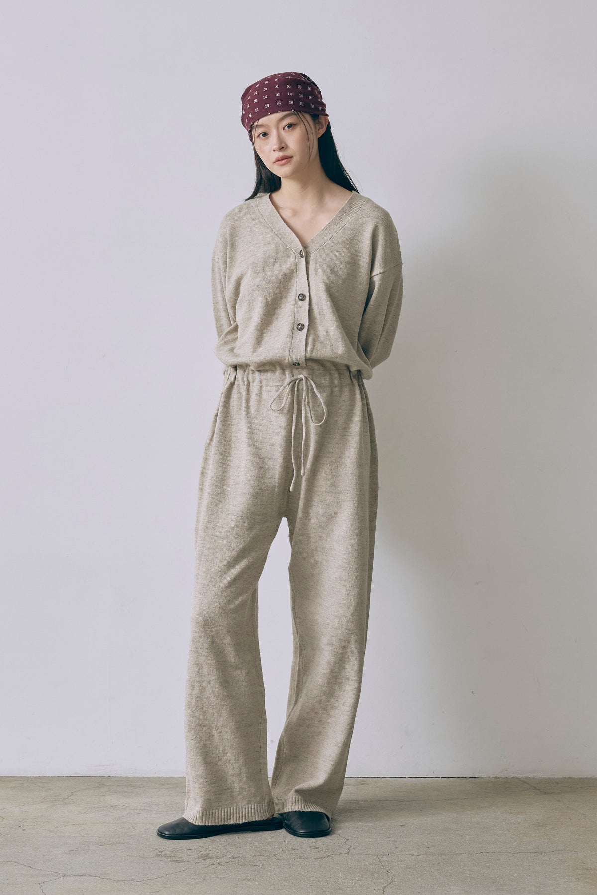 Soft Wool Jumpsuit ベージュ size:F model:171cm YUUMIKO