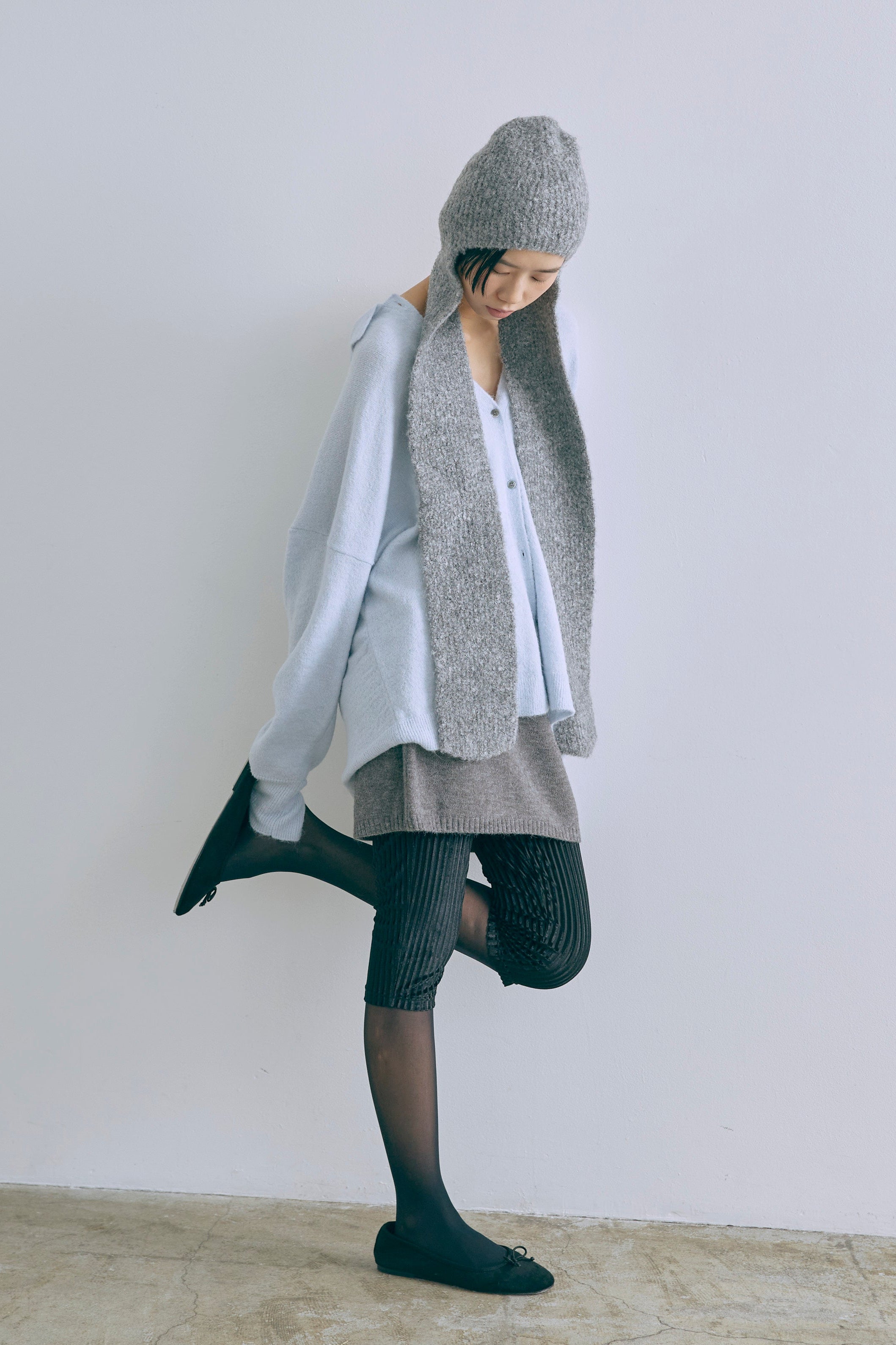 Alpaca-Touch Knit Mini Skirt