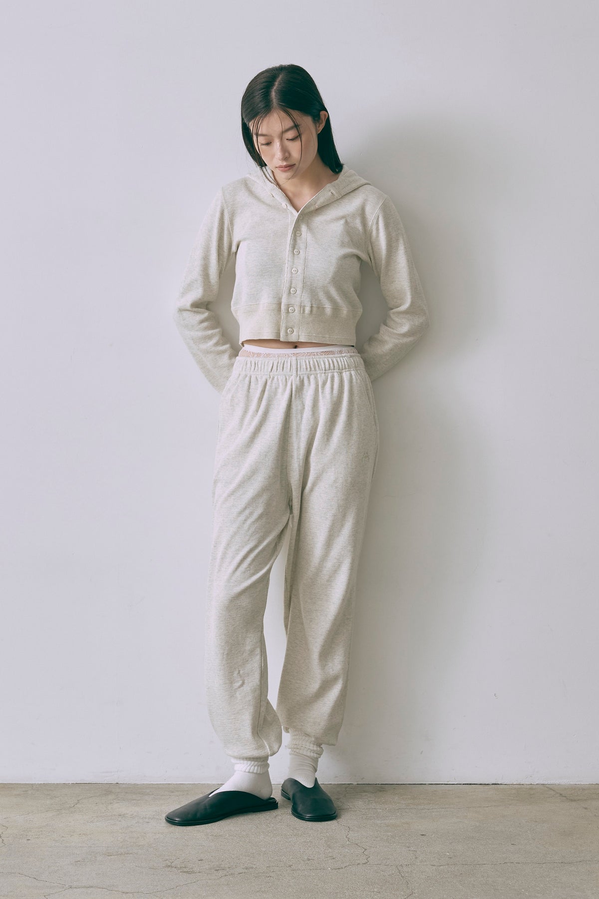 【FAITH】Thermal Jogger Pants オートミール size:1 model:171cm YUUMIKO