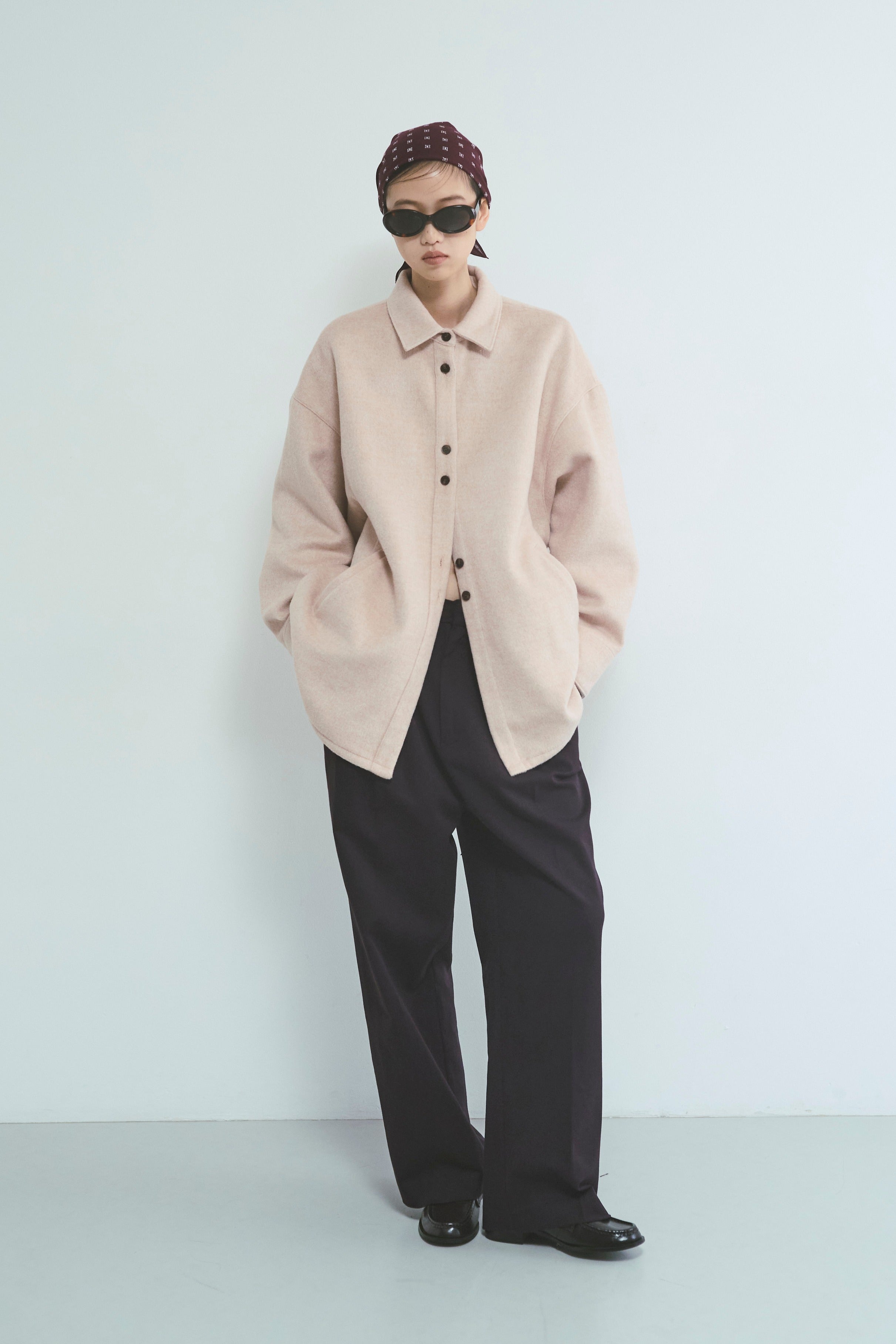 Wide Tuck Pants パープル size:モデルサイズ model:175cm SENPING