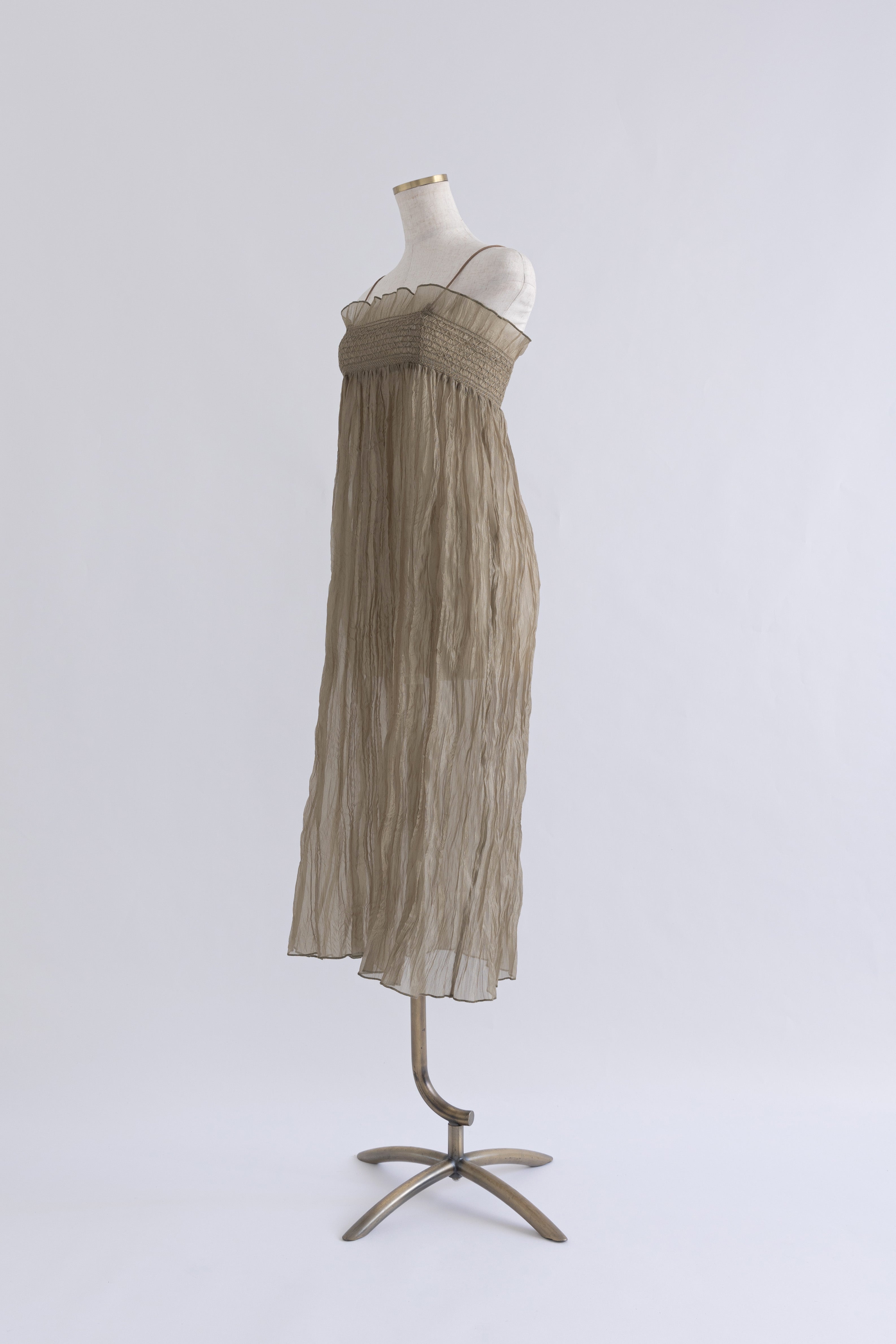 2Way Sheer Crinkled Skirt Dress