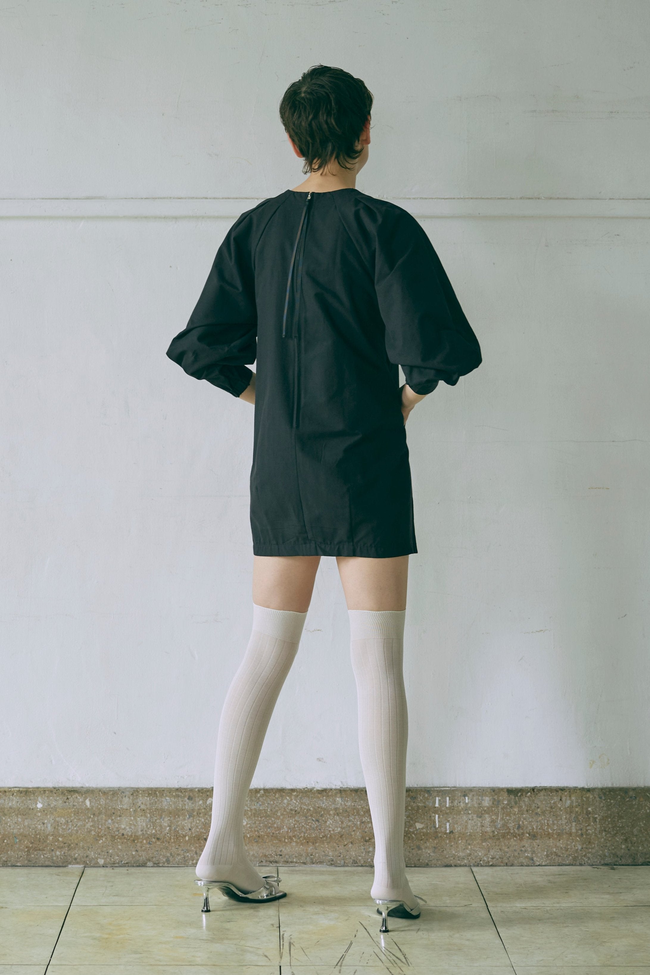 Volume Sleeve Mini Dress