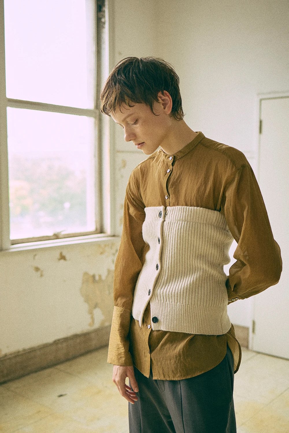 着用カラー:オリーブ モデル身長:178cm