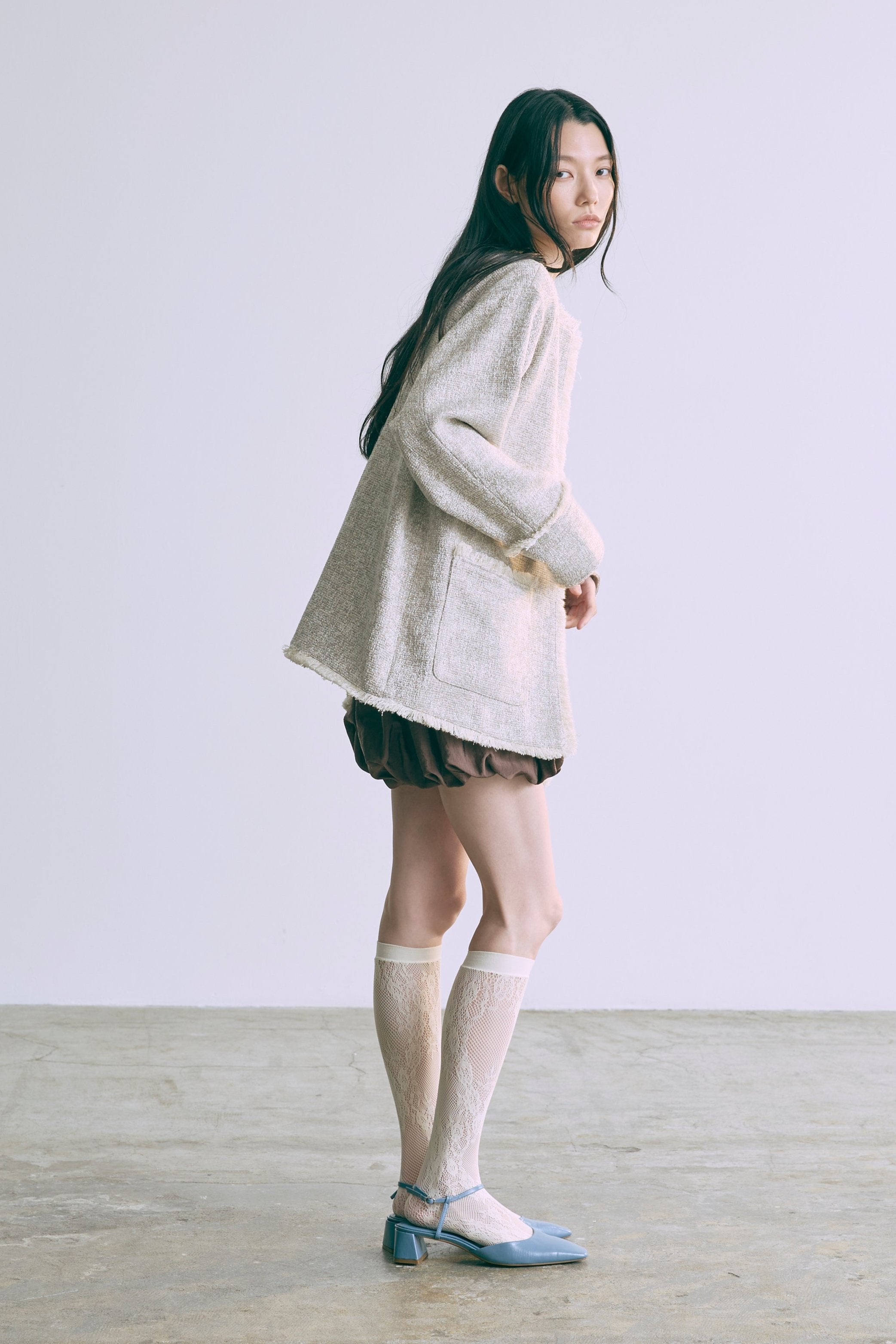 Set Up】Tweed Oversized Jacket – EN NEUME