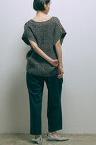 Belted Tuck Wide Pants ネイビー