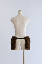 Faux Fur Pocket Belt ブラウン