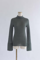 Bottleneck Sheer Rib Knit グリーン