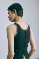 Tulle Piping Tank Top
