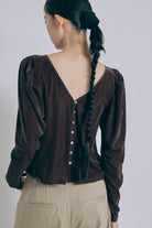 2Way Sheer Velour Puff tops
