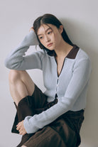 Fitted Rib Skipper Cardigan