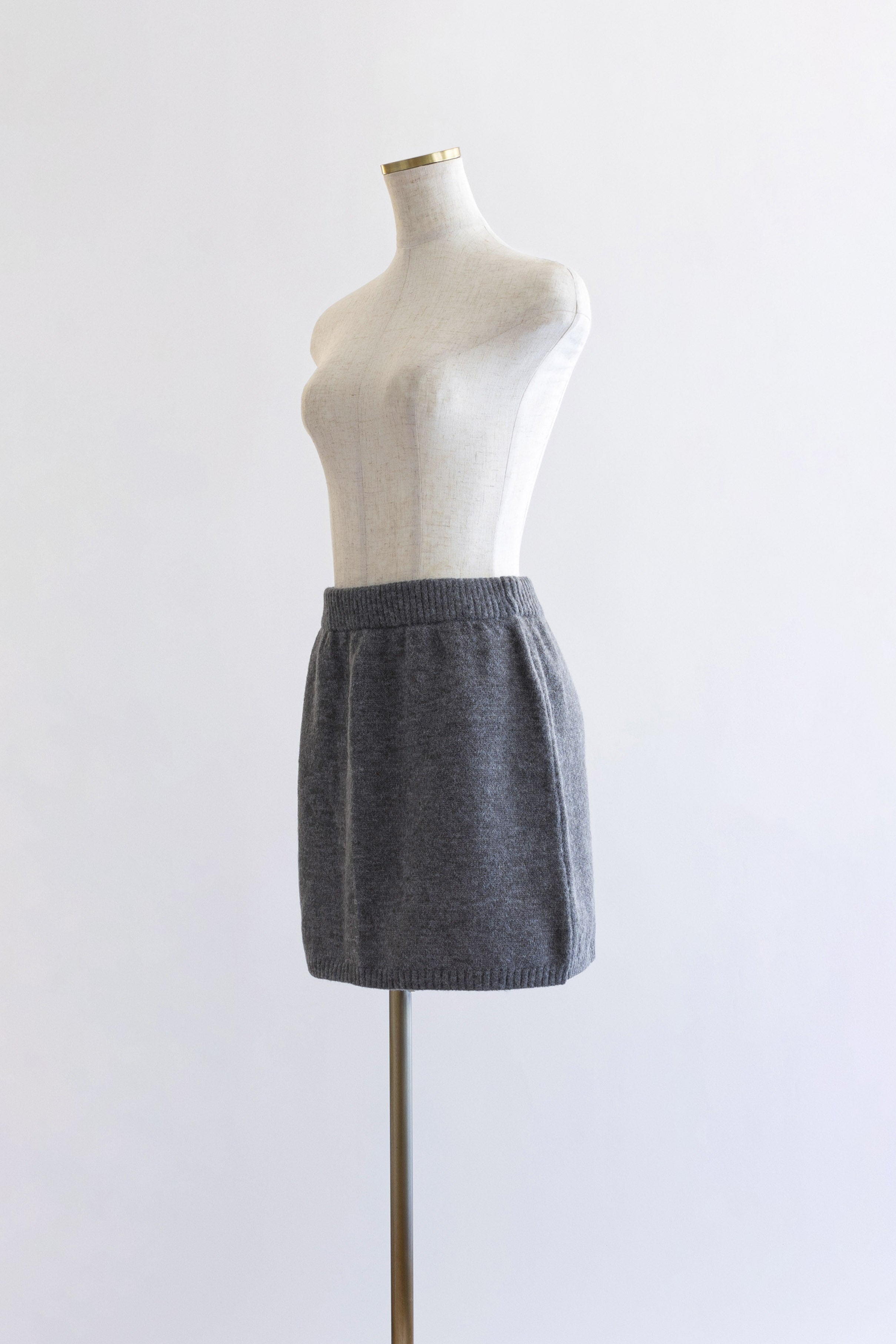 Alpaca-Touch Knit Mini Skirt