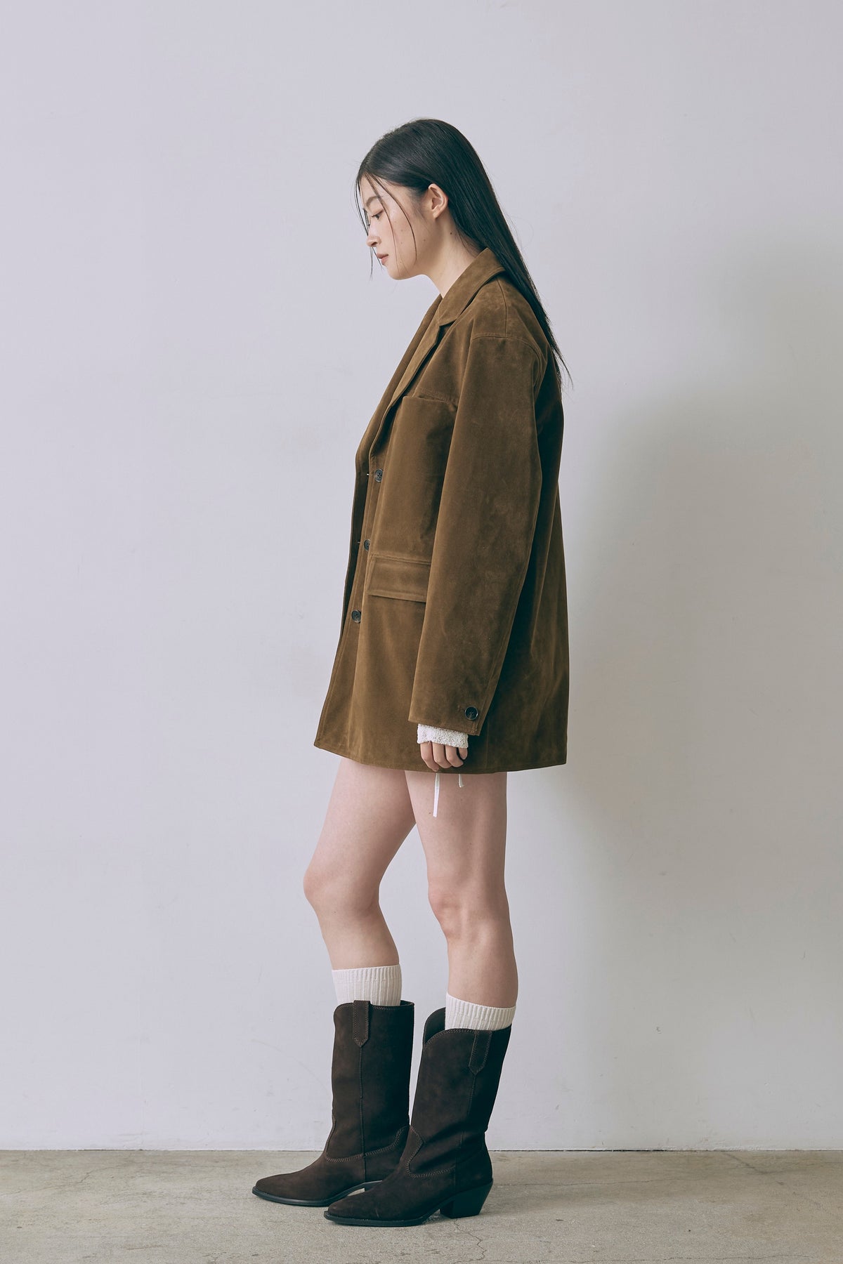 Vintage Suede Oversized Jacket キャメル size:1 model:171cm YUUMIKO