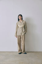 Satin Piping Checked Pajama Shirt