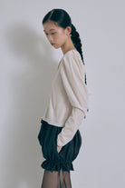 2Way Sheer Velour Puff tops