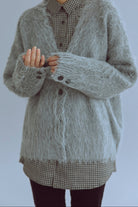 Brashed Shaggy Cardigan