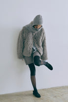 Alpaca-Touch Knit Mini Skirt