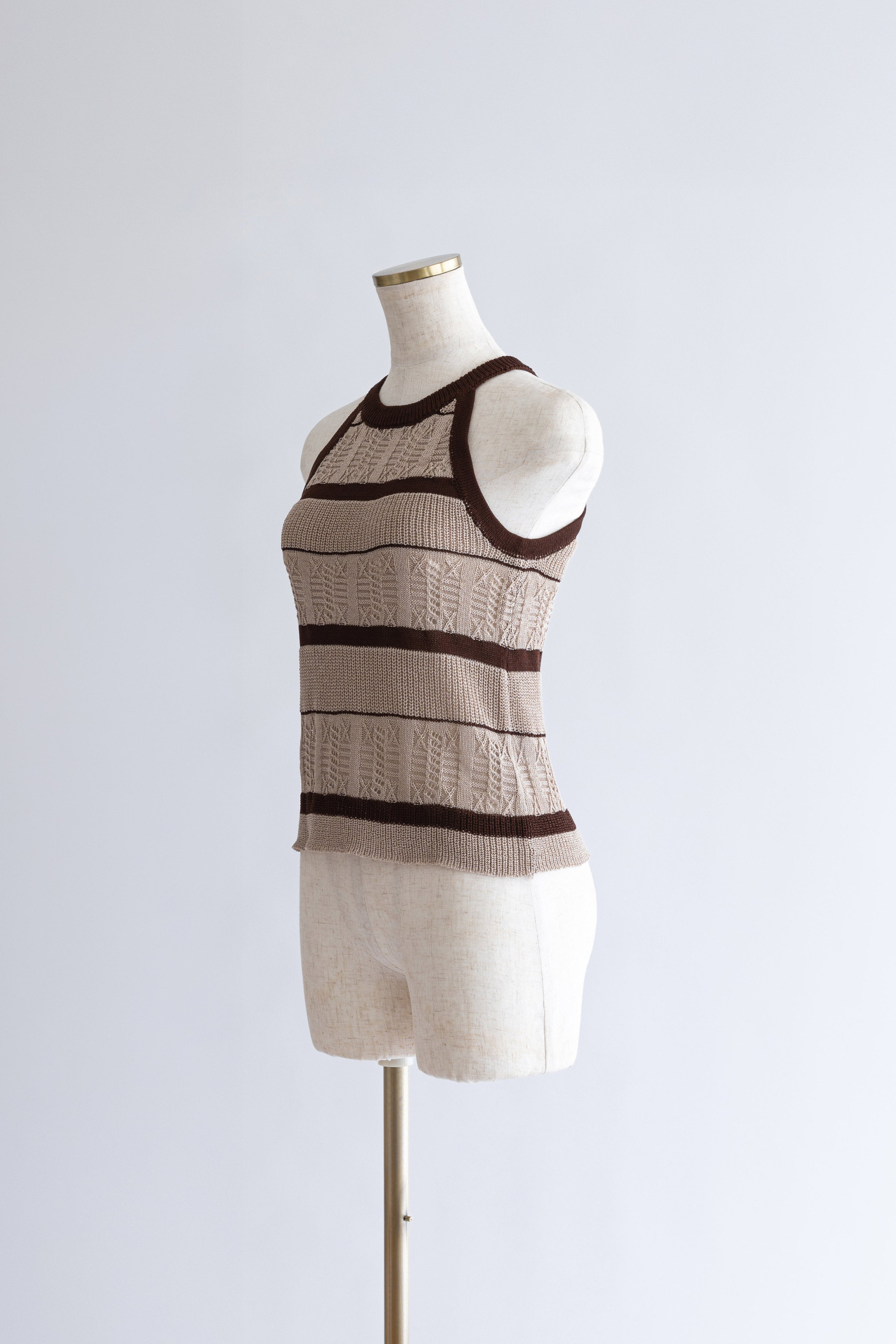 Sheer Stripe Racerback Knit Camisole – EN NEUME