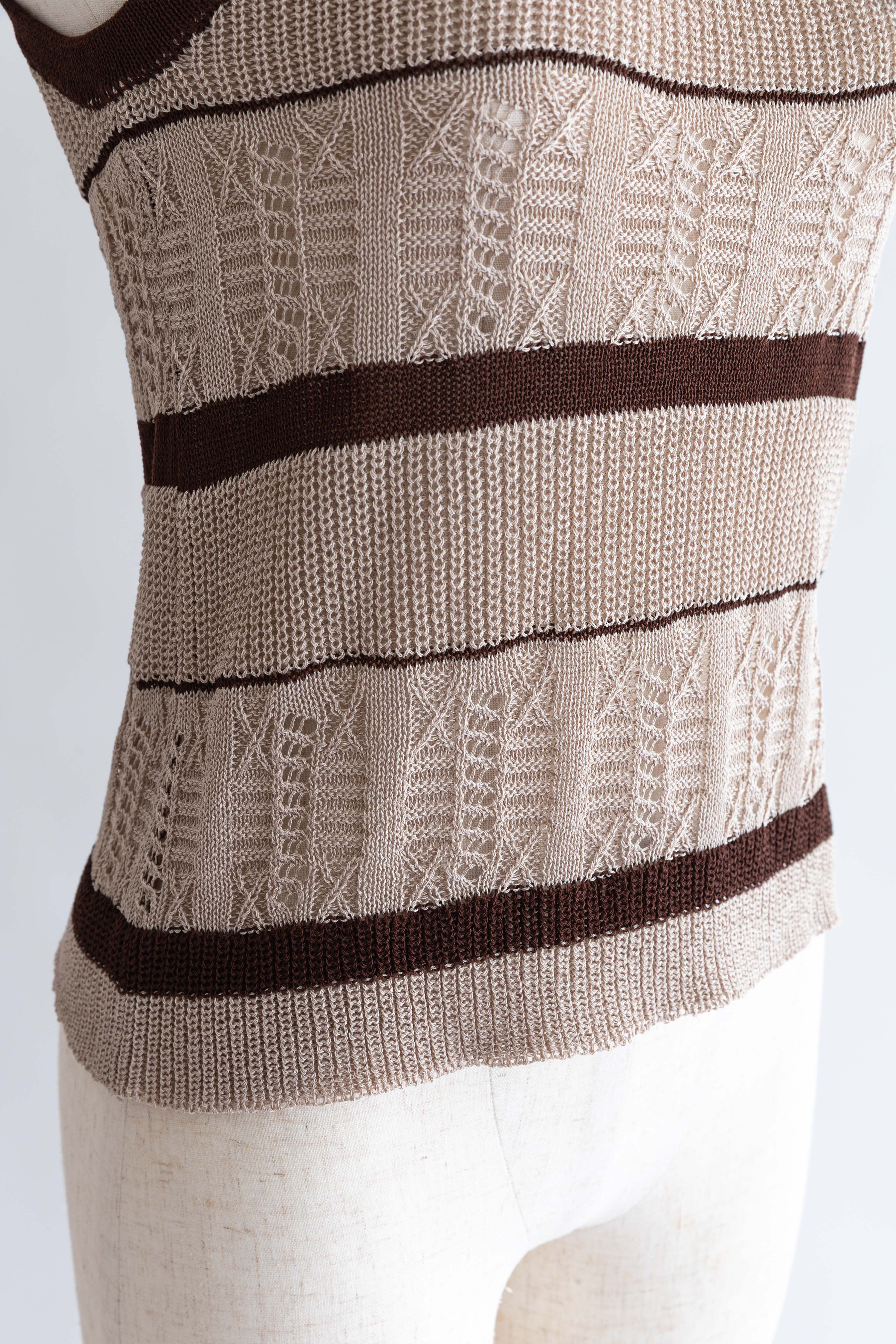 Sheer Stripe Racerback Knit Camisole – EN NEUME