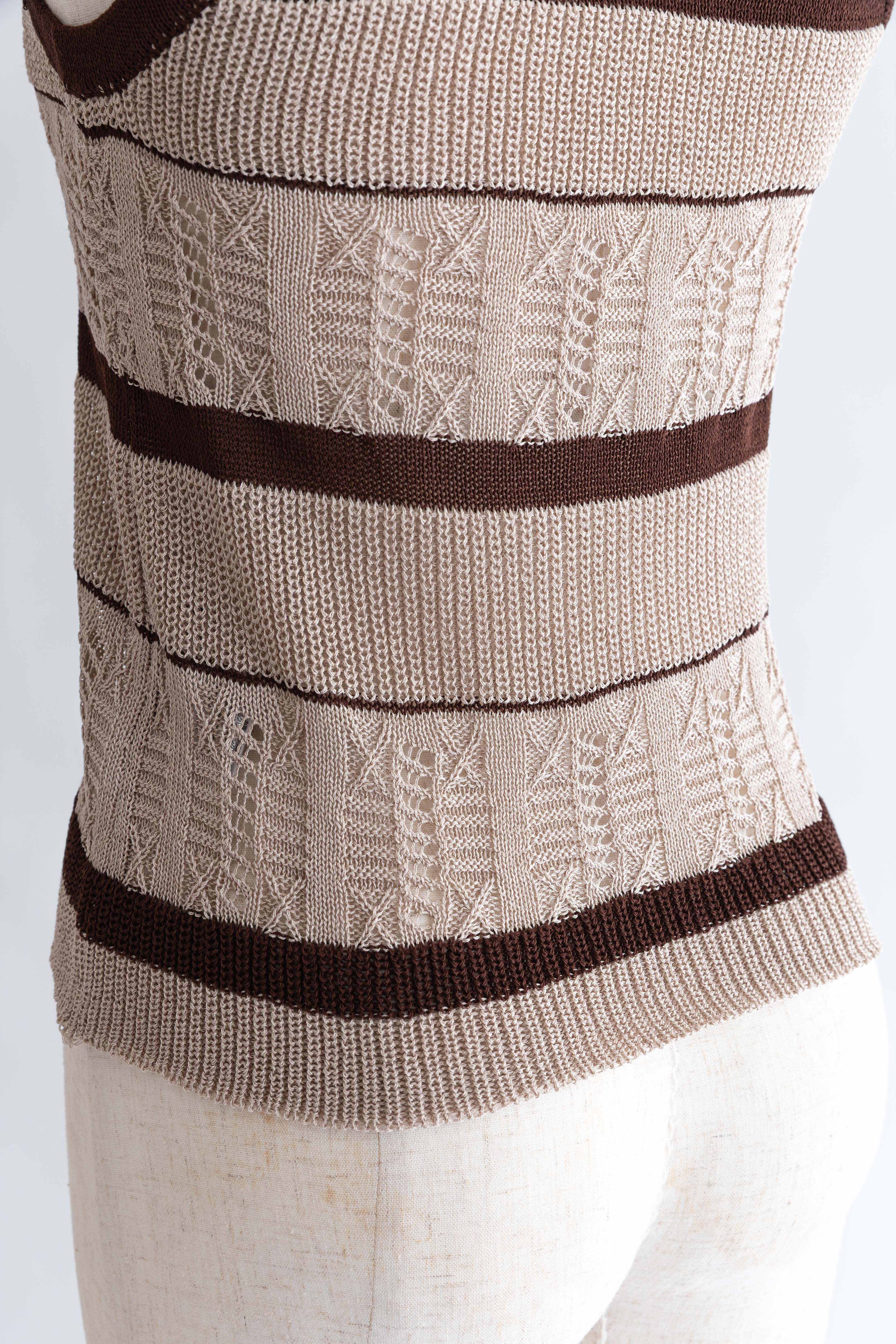 Sheer Stripe Racerback Knit Camisole – EN NEUME