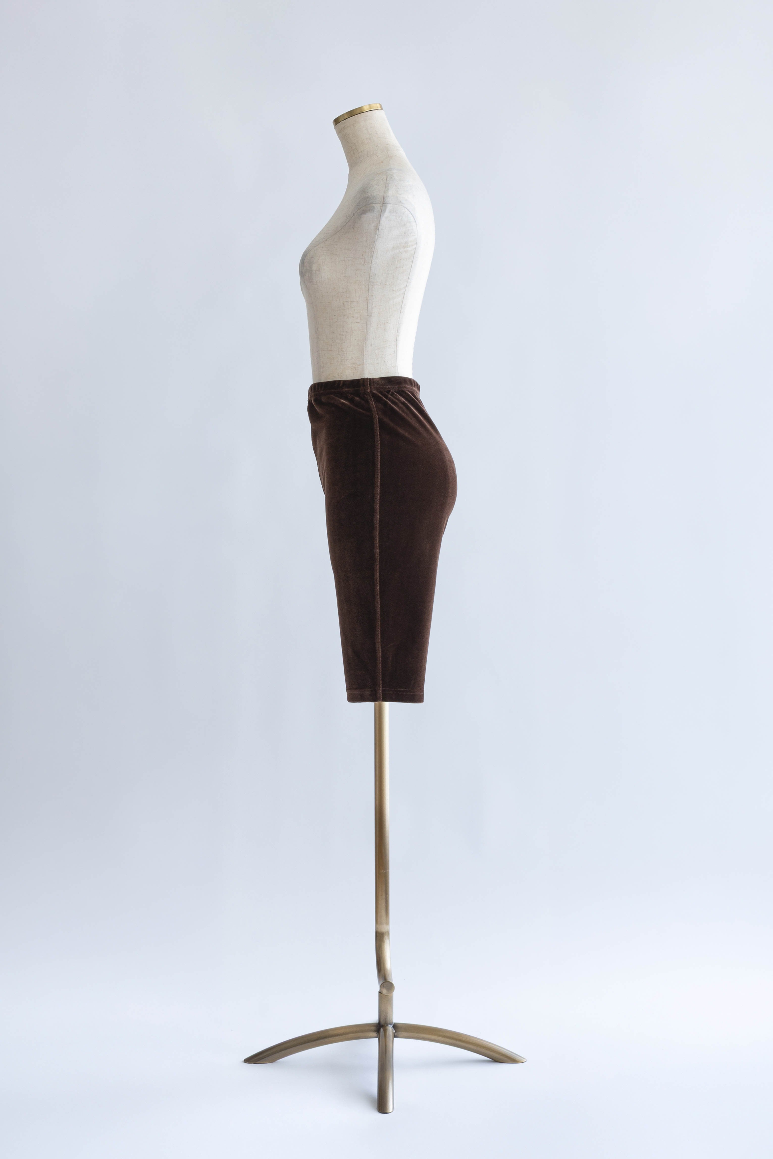 Velour Slim-Fit Biker Leggings
