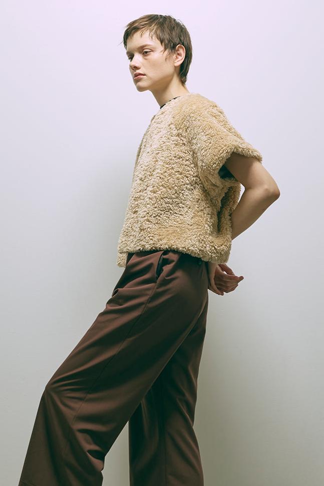Short Sleeve Fur Jacket
