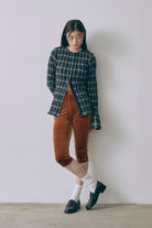 Velour Slim-Fit Biker Leggings キャメル size:1 model:171cm YUUMIKO