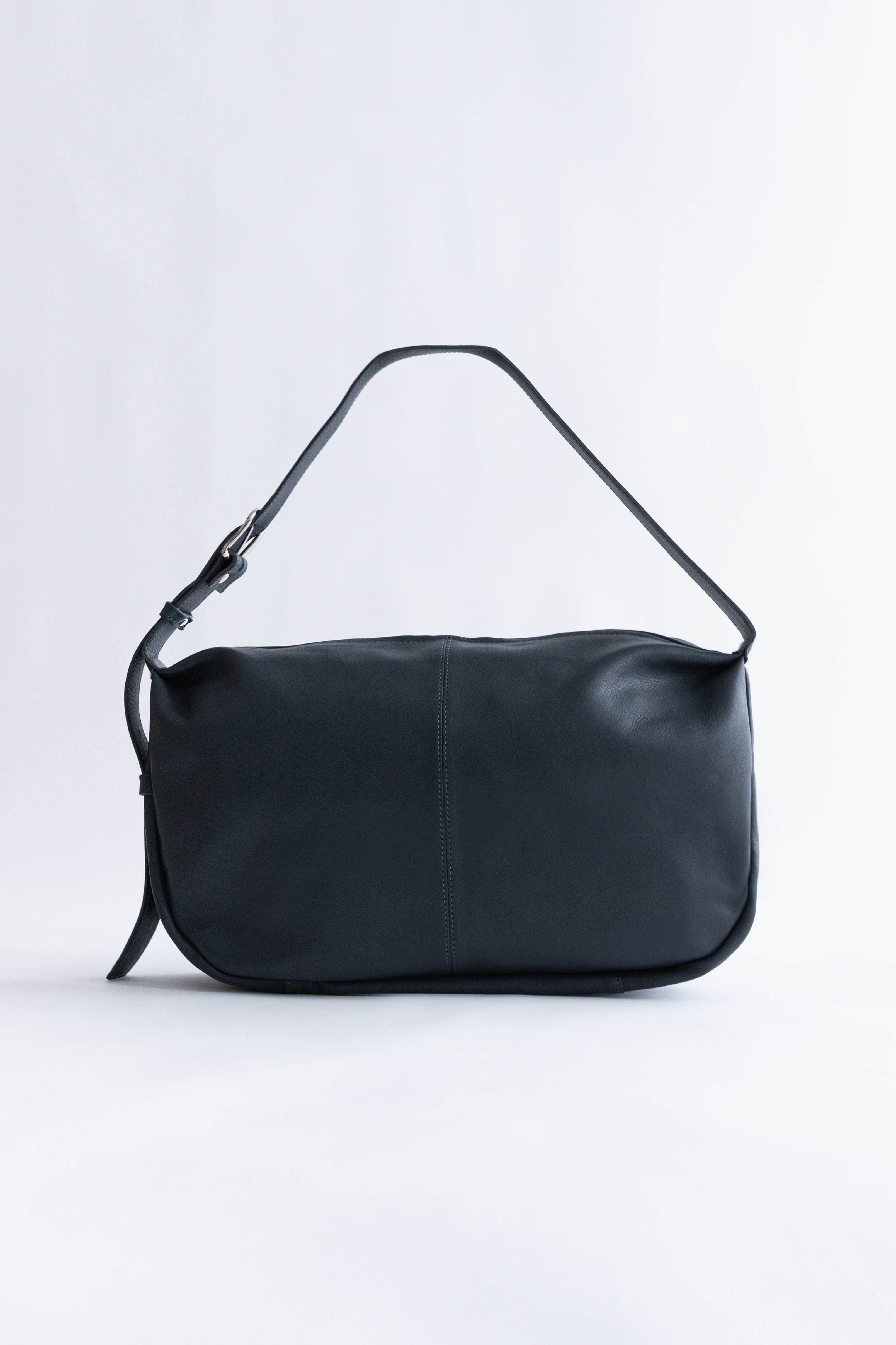 Light Leather Gather 2Way Sholder Bag ネイビー