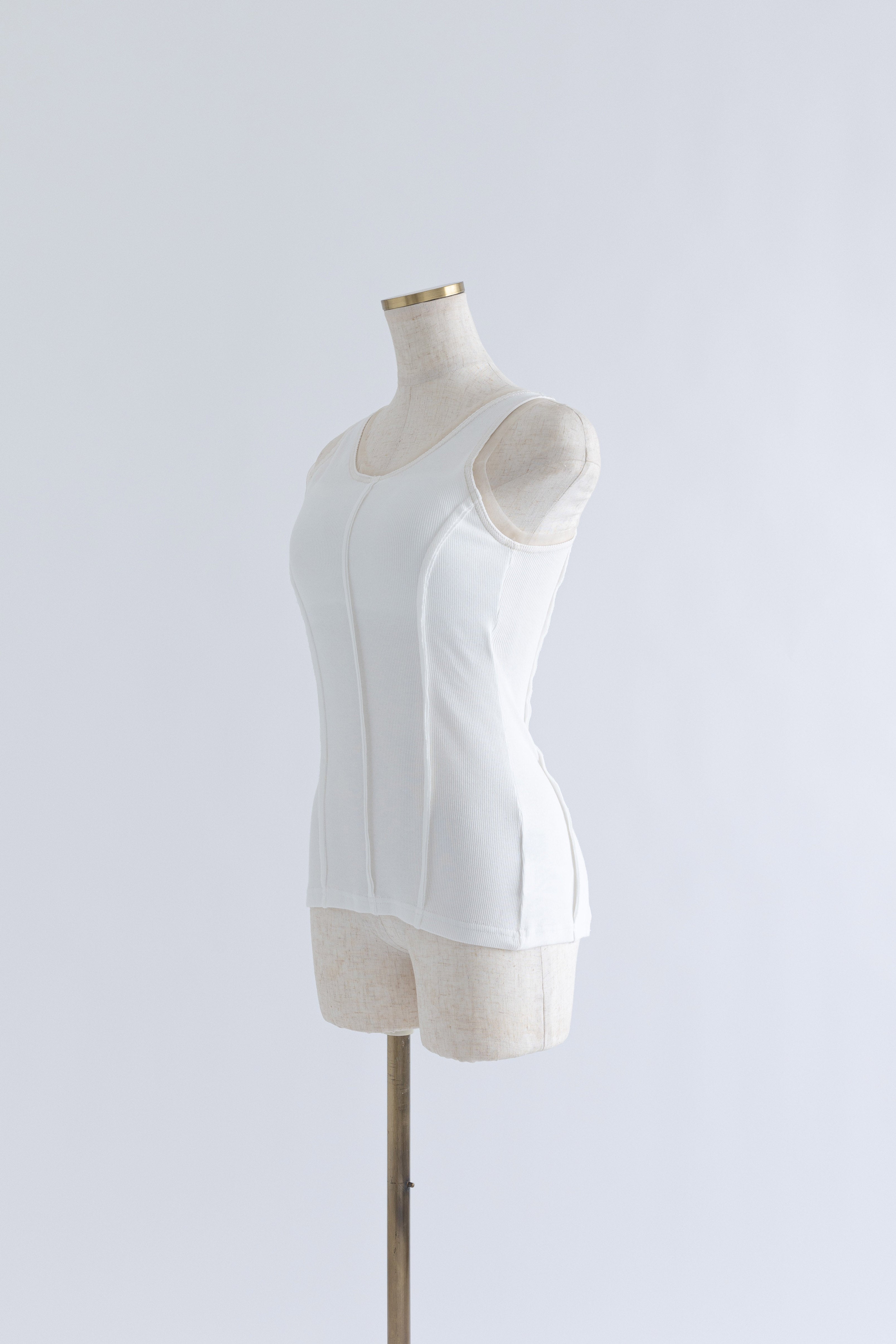 Tulle Piping Tank Top