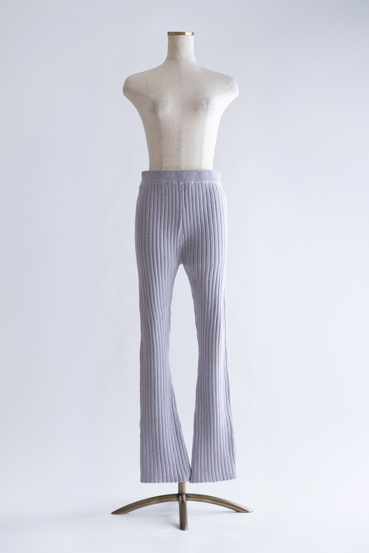 【Set Up】Chenille Rib Flared Pants パープル