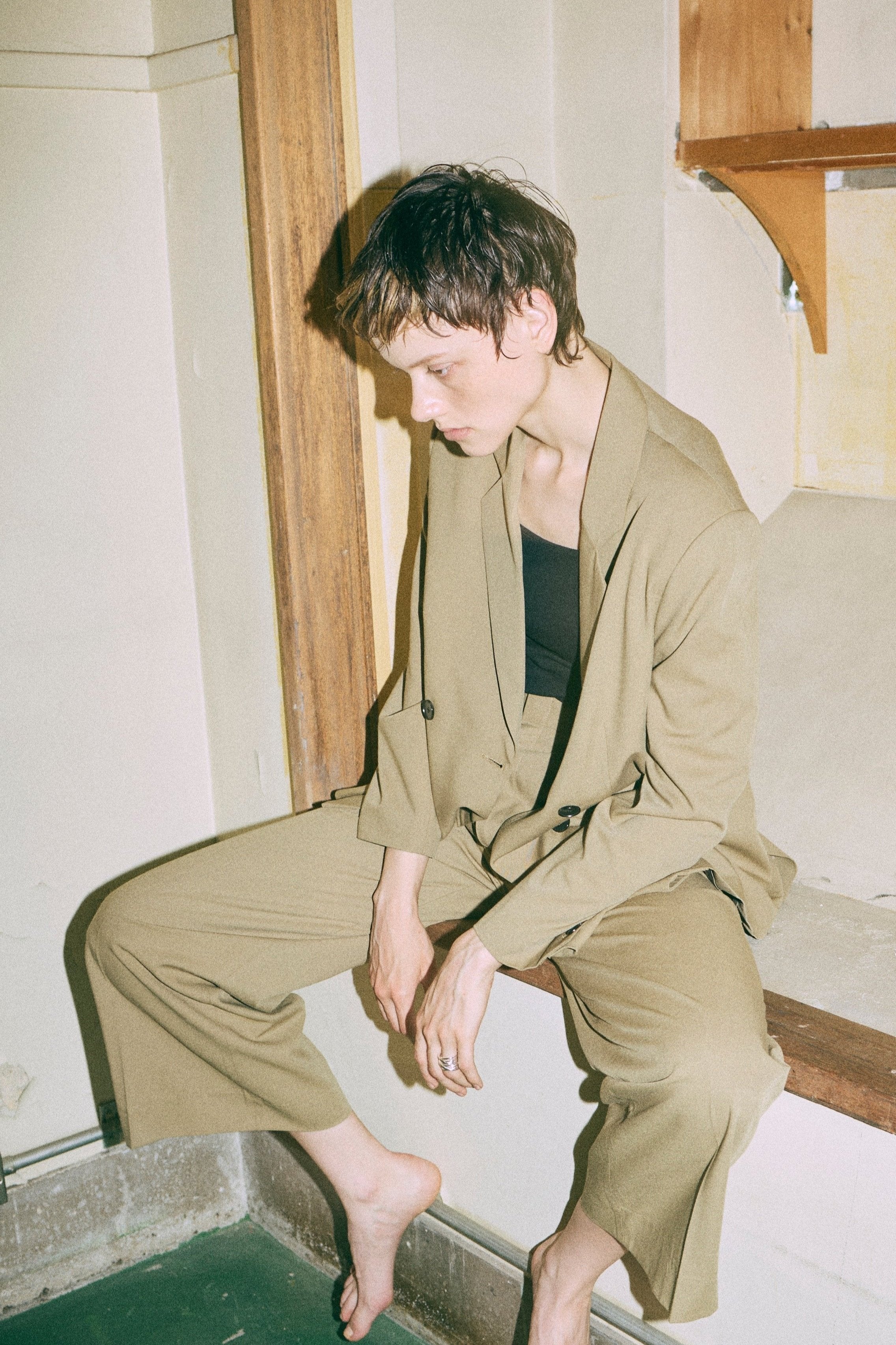 【Set Up】Semi-Wide Trousers