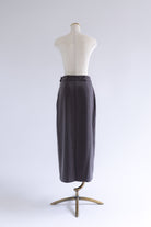 【Set Up】Faux Suede Straight Skirt