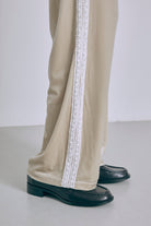 Side Lace Velour Easy Pants