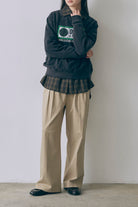 Wide Tuck Pants