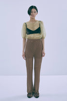 Cut Lace Soft Flare Pants & Layered Skirt Set