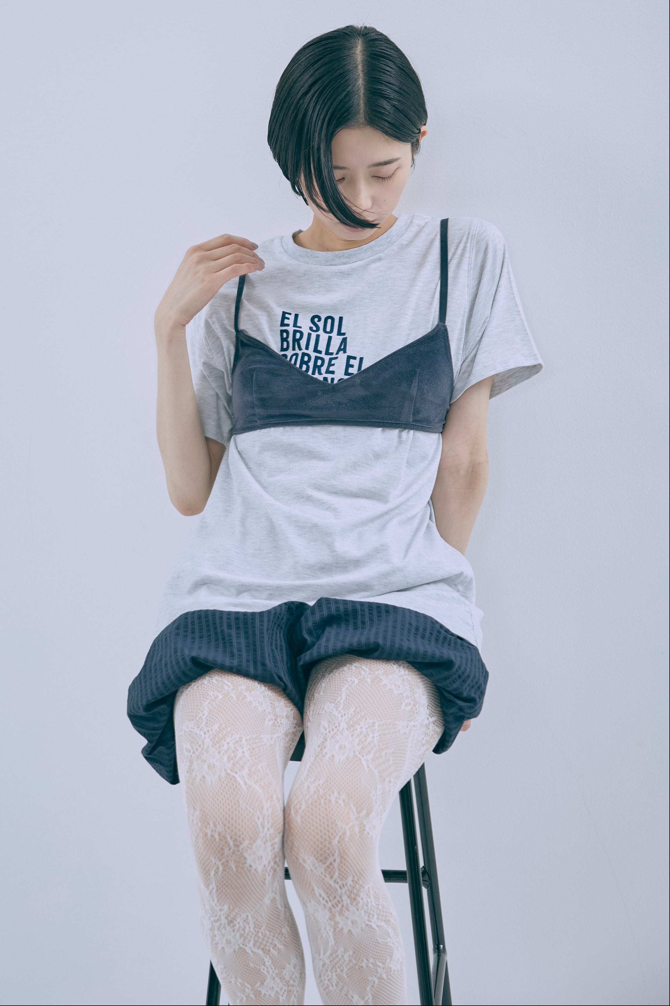 Velor Healthy Bra Top チャコールグレー