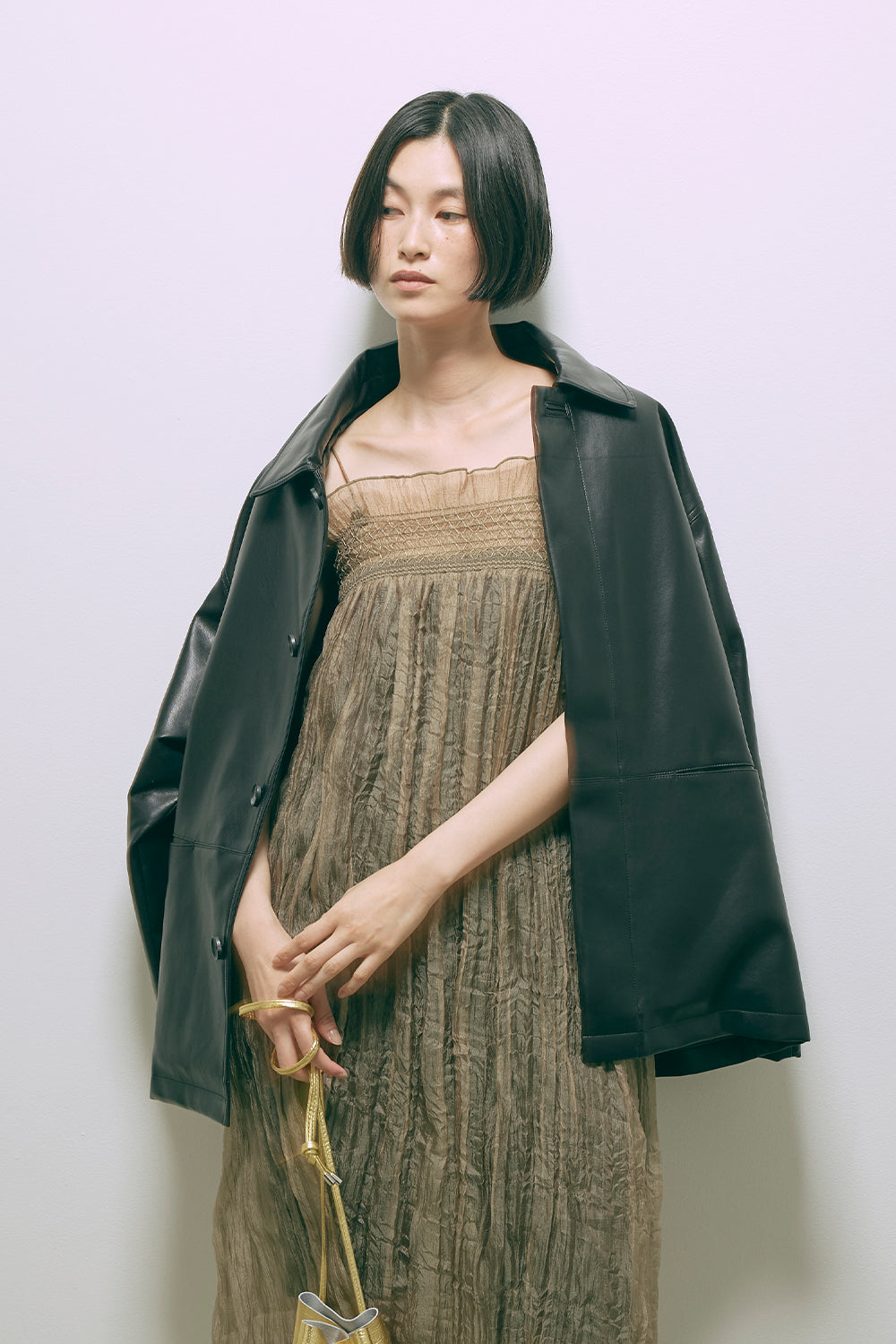 Faux Leather Over Jacket