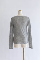 Soft Sheer Gathered Cardigan 杢グレー
