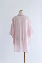 Sheer Stripe Big Shirts ピンク