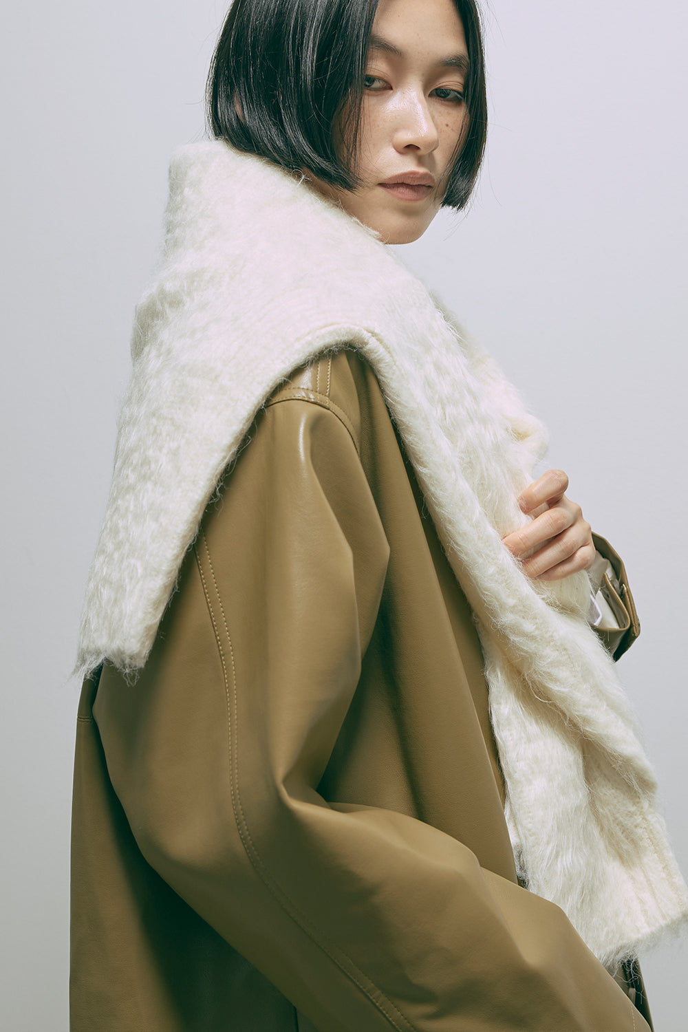 Faux Leather Over Jacket