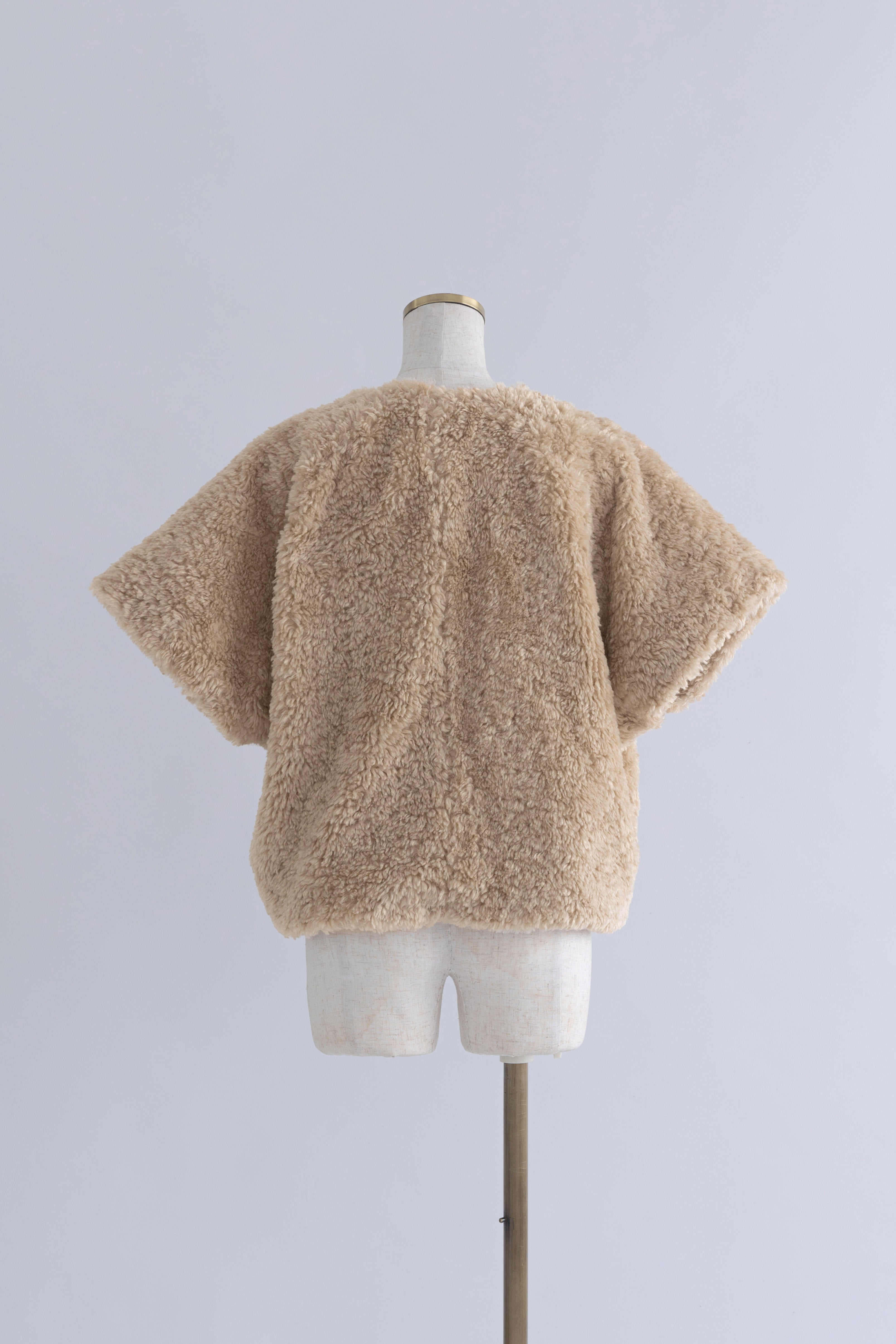 Short Sleeve Fur Jacket