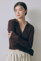 Fitted Rib Skipper Cardigan