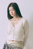 Cloud Touch Knit Cardigan オフホワイト size:F model:171cm YUUMIKO