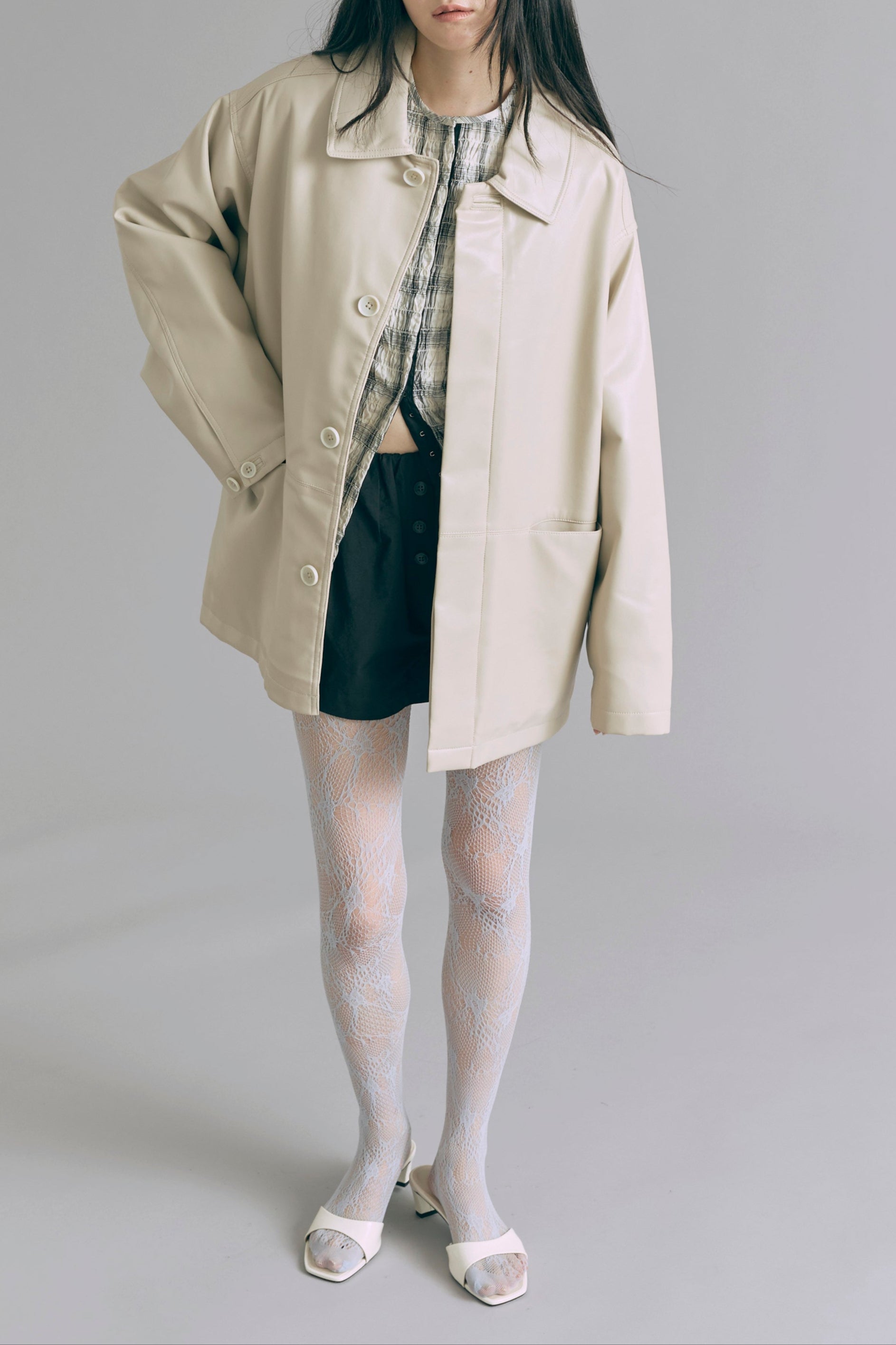 Faux Leather Over Jacket