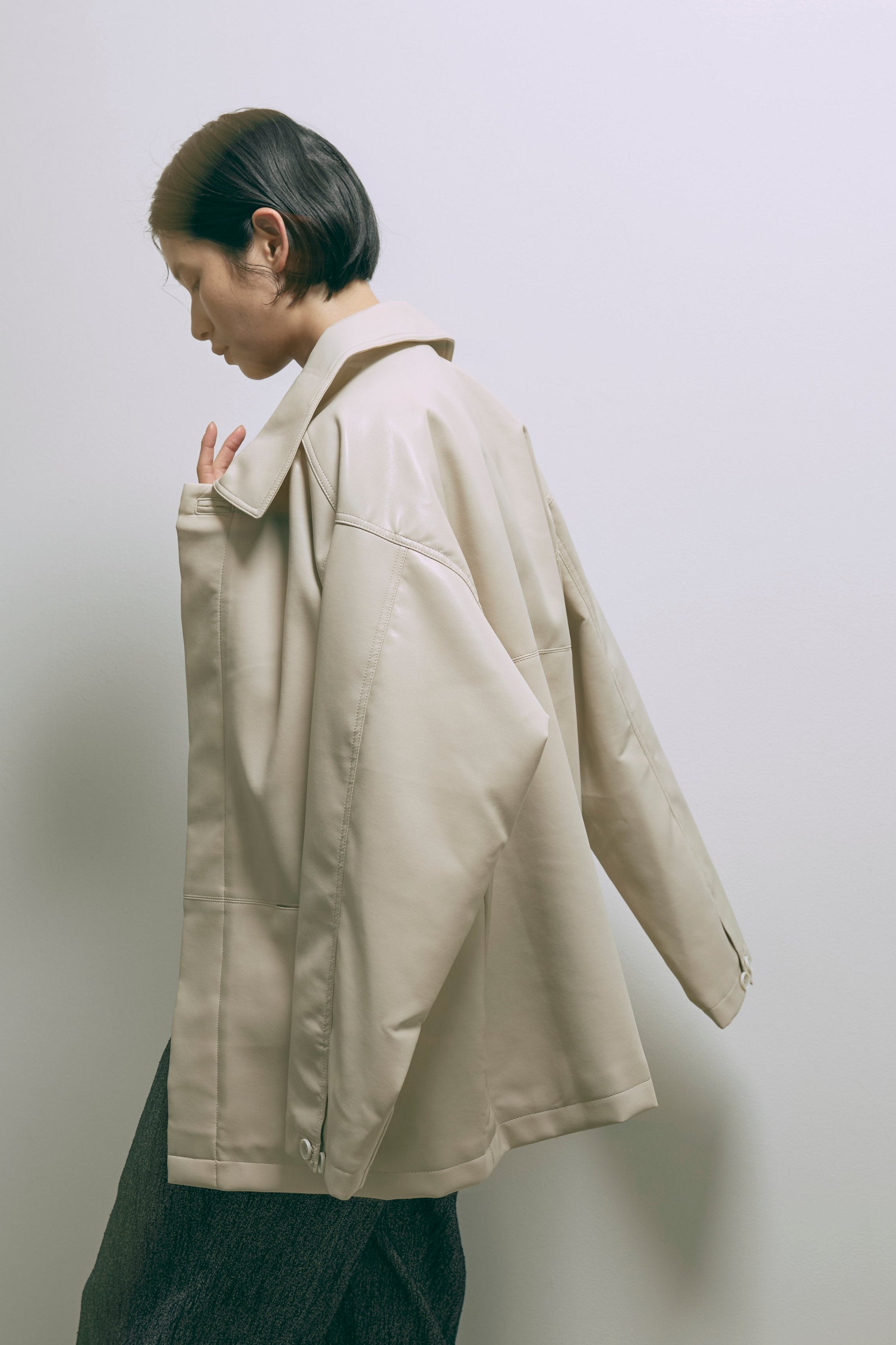 Faux Leather Over Jacket