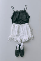 Polka Dot Satin Lace Cami Dress