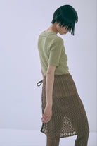 Cut Lace Soft Flare Pants & Layered Skirt Set