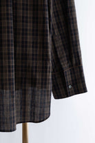 Satin Piping Checked Pajama Shirt