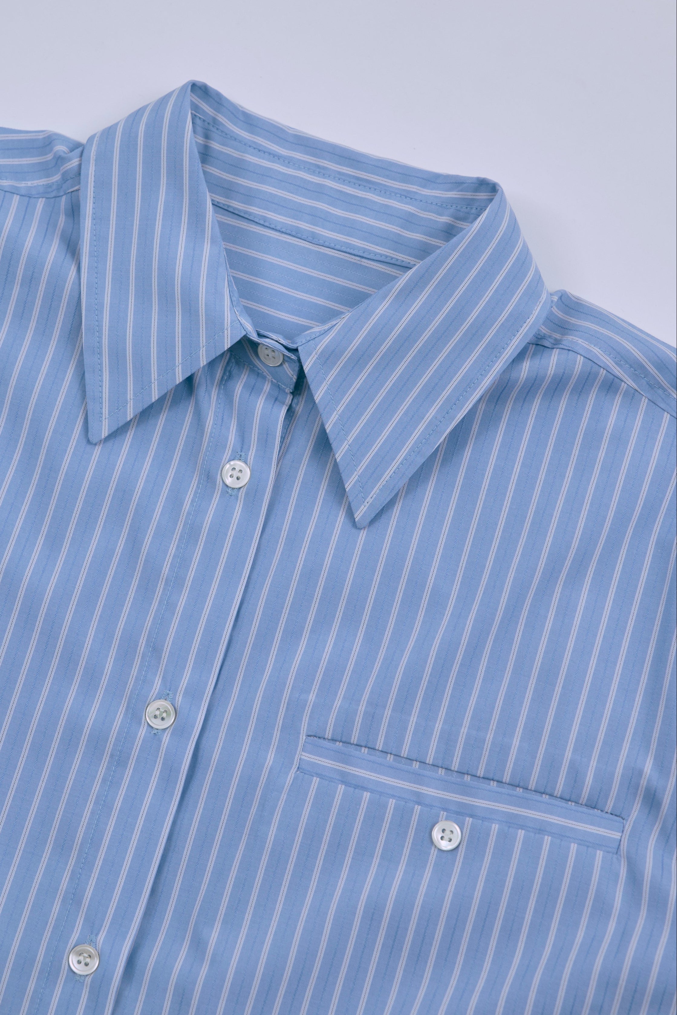 エンノイム　EN NEUME　シャツ　オーバーシャツ　ストライプ　ダブルカラー Stripe Over Shirts – EN NEUME